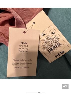 Auden XL Mesh Unlined Wirefree Bralette in Dusty Rose